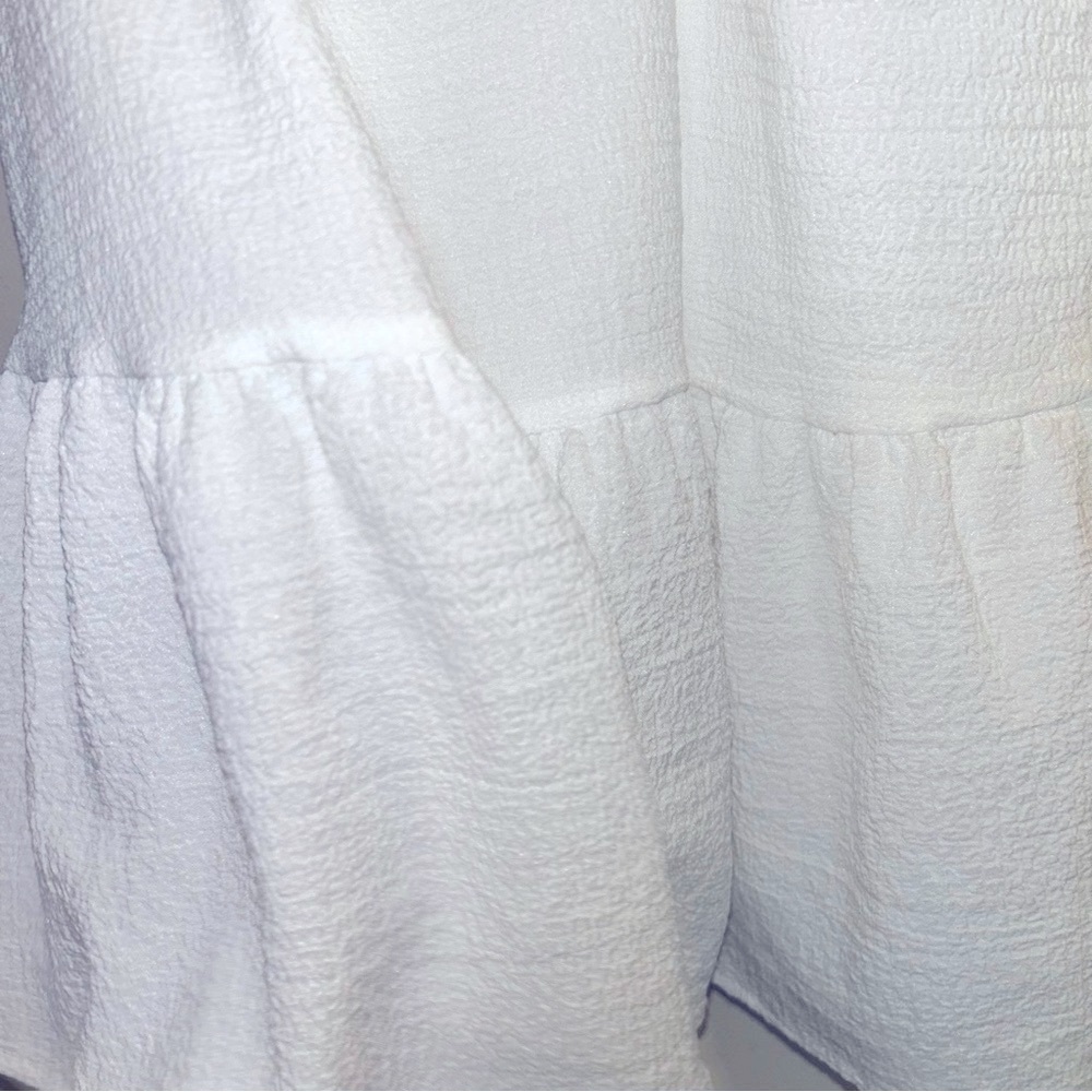 Lulu's Ivory Textured Dress with Strappy Detail - Picture 7 of 7